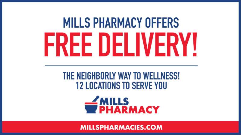 Mills Pharmacy Fast, Free Delivery Available