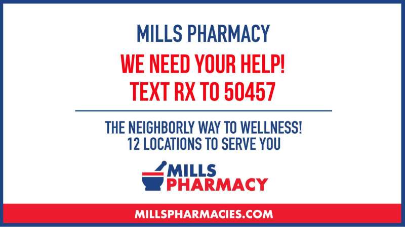 Mills Pharmacy Fast, Free Delivery Available